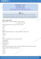 Đề thi học kì 2 Hóa 10 Chân trời sáng tạo - Đề 5